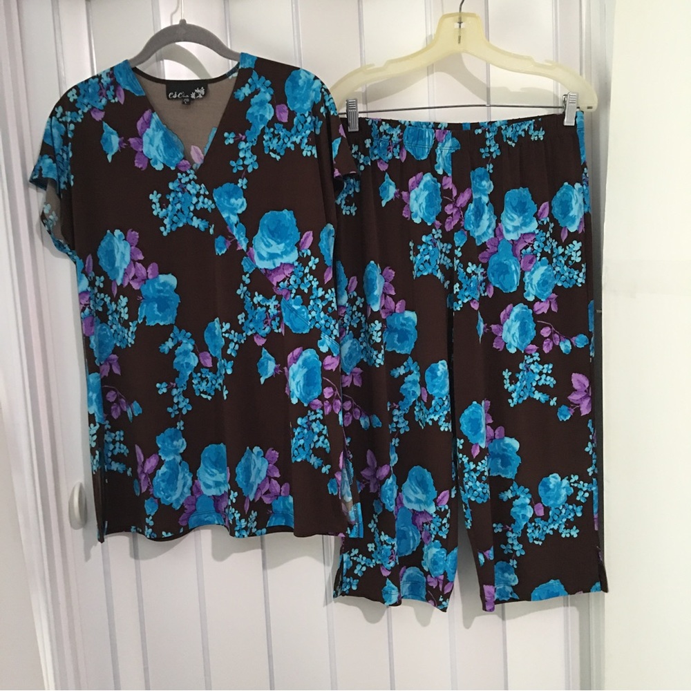 Csc 3 Piece Pant Set Sz Large Multi Color - image 7